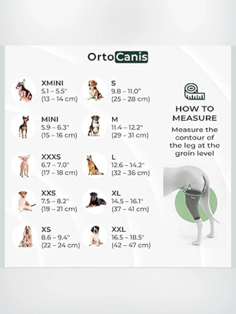 Ortocanis Dog Knee Brace for Hind Leg Support – Flexible Neoprene Knee Brace